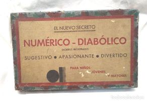Juegos antiguos: Juego Numerico Diabolico Completo años 40, Buen estado. Med. 22 x 14 cm